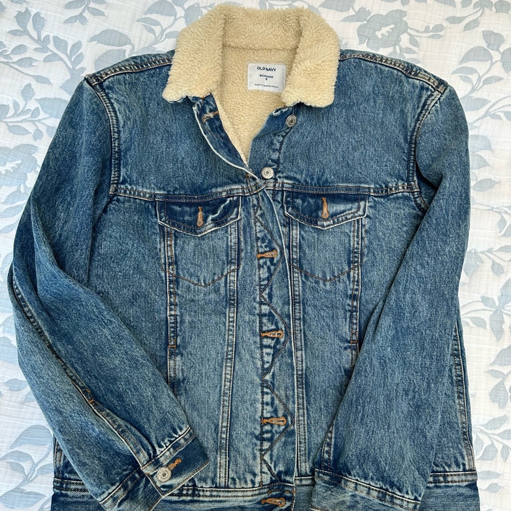 Old Navy fur-lined denim jacket